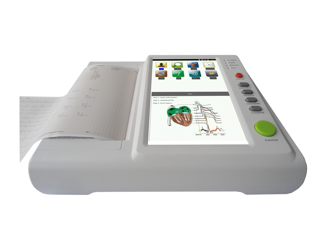 10 inch touchscreen ECG machine
