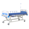 Manual hospital bed with 3 cranks, 4 folding sections